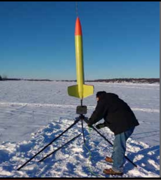 Cohetes Voladores en un Lago Helado